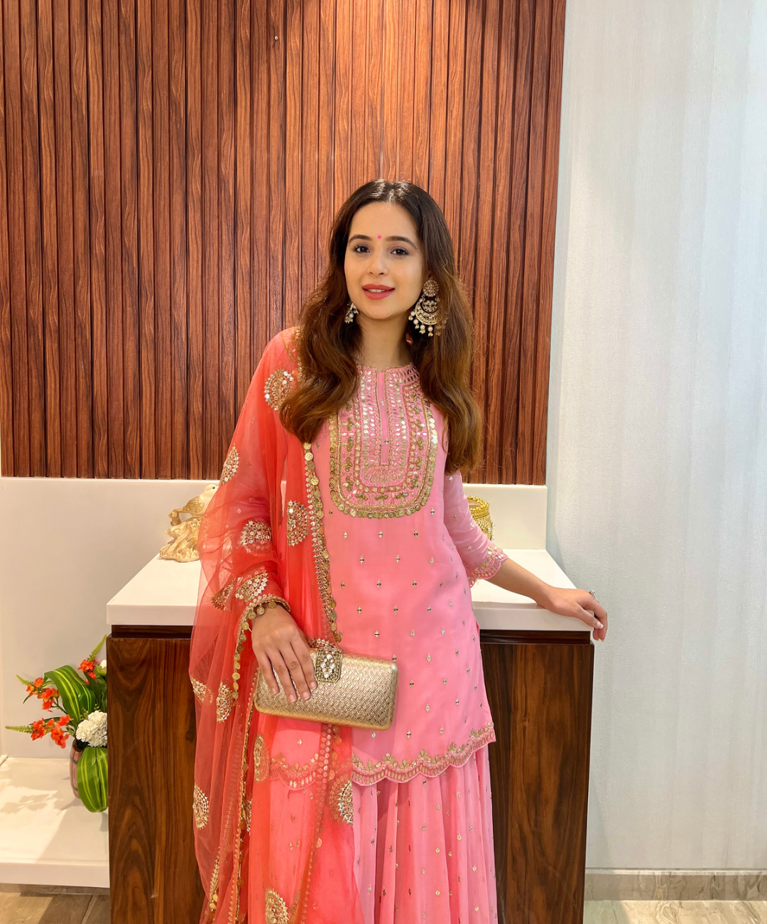 Blush Pink Sharara Set