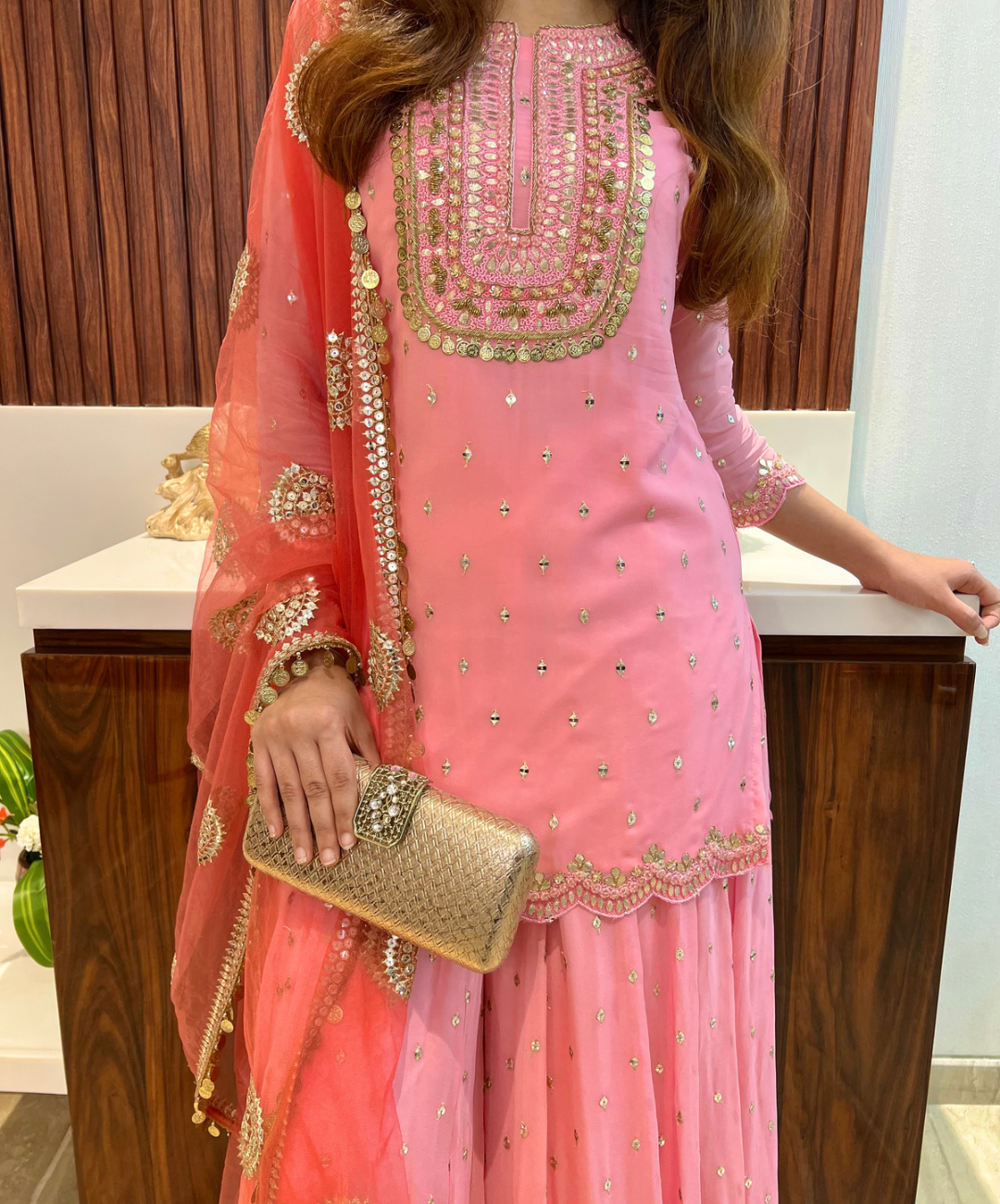 Blush Pink Sharara Set