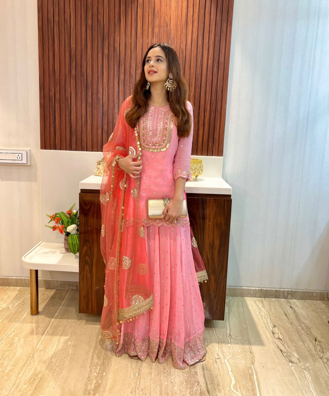 Blush Pink Sharara Set