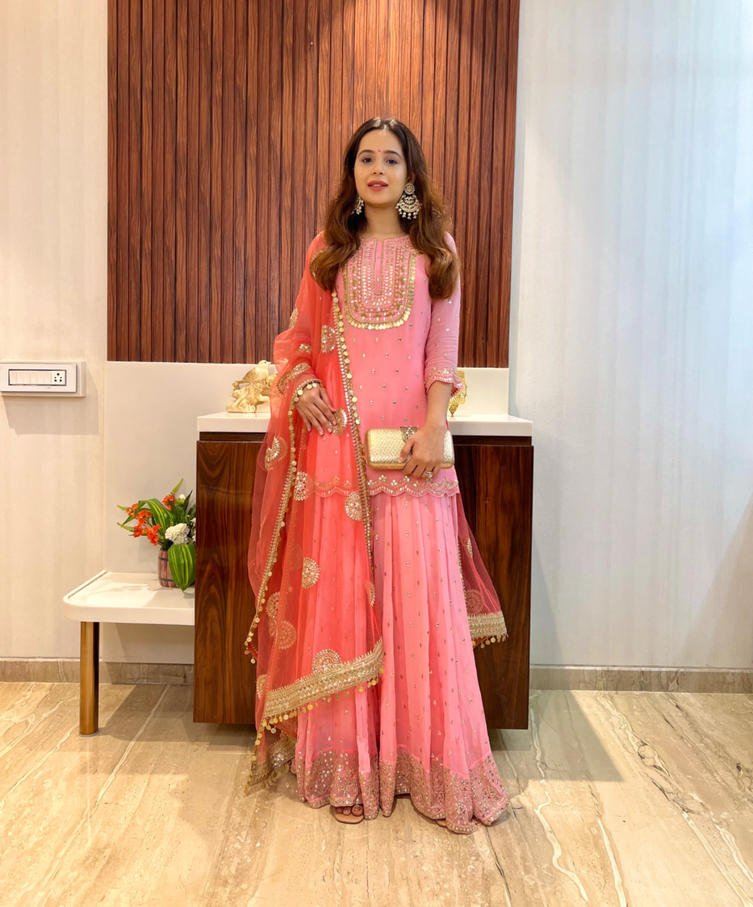 Blush Pink Sharara Set