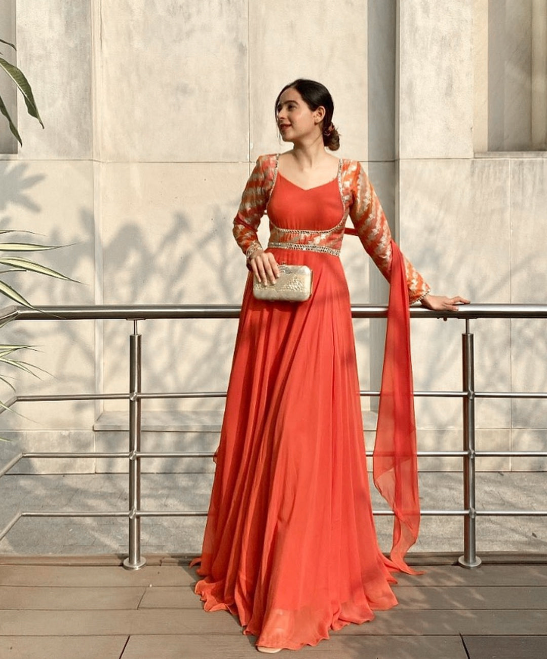 RUST ORANGE ANARKALI