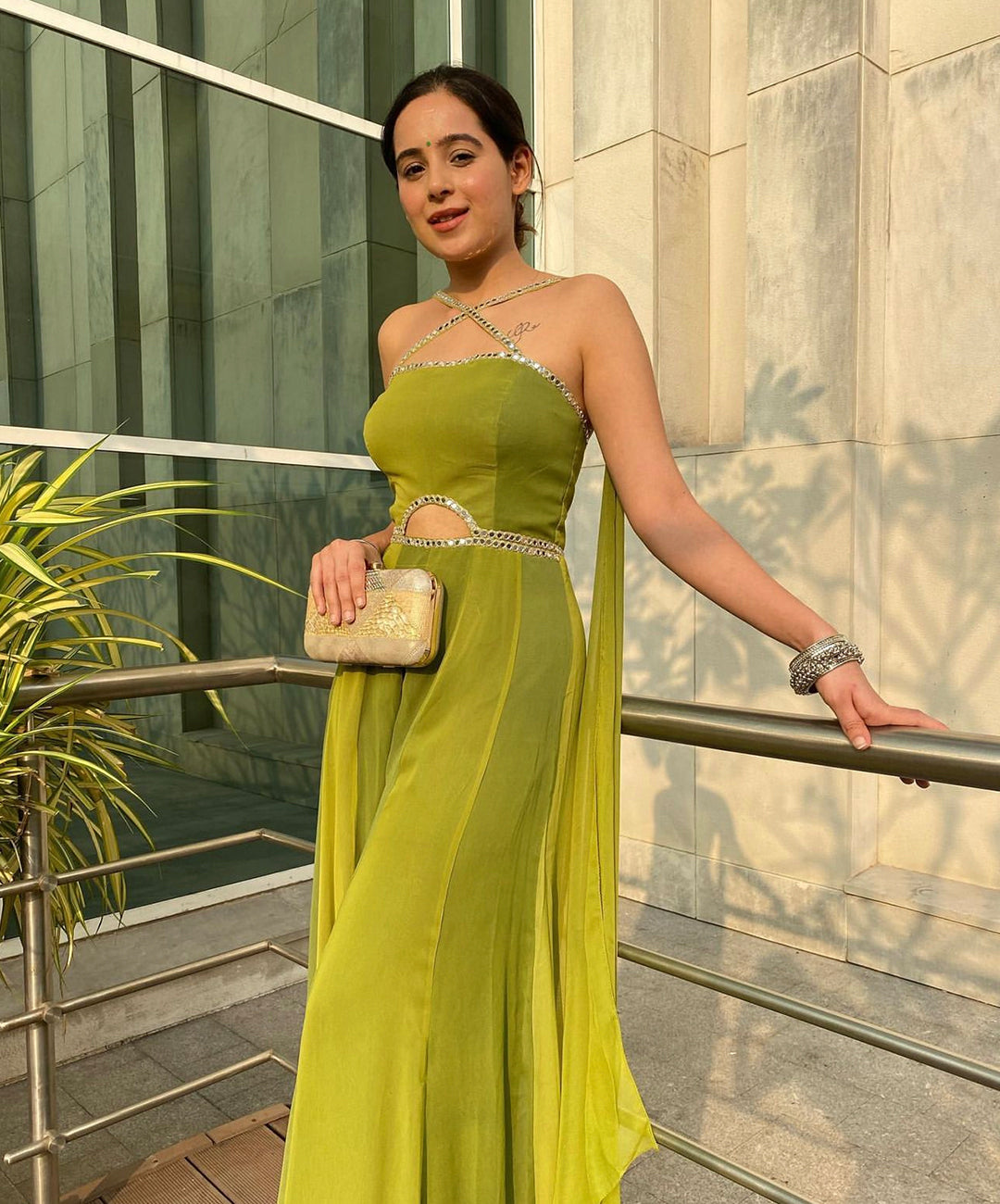 GREEN OMBRE JUMPSUIT