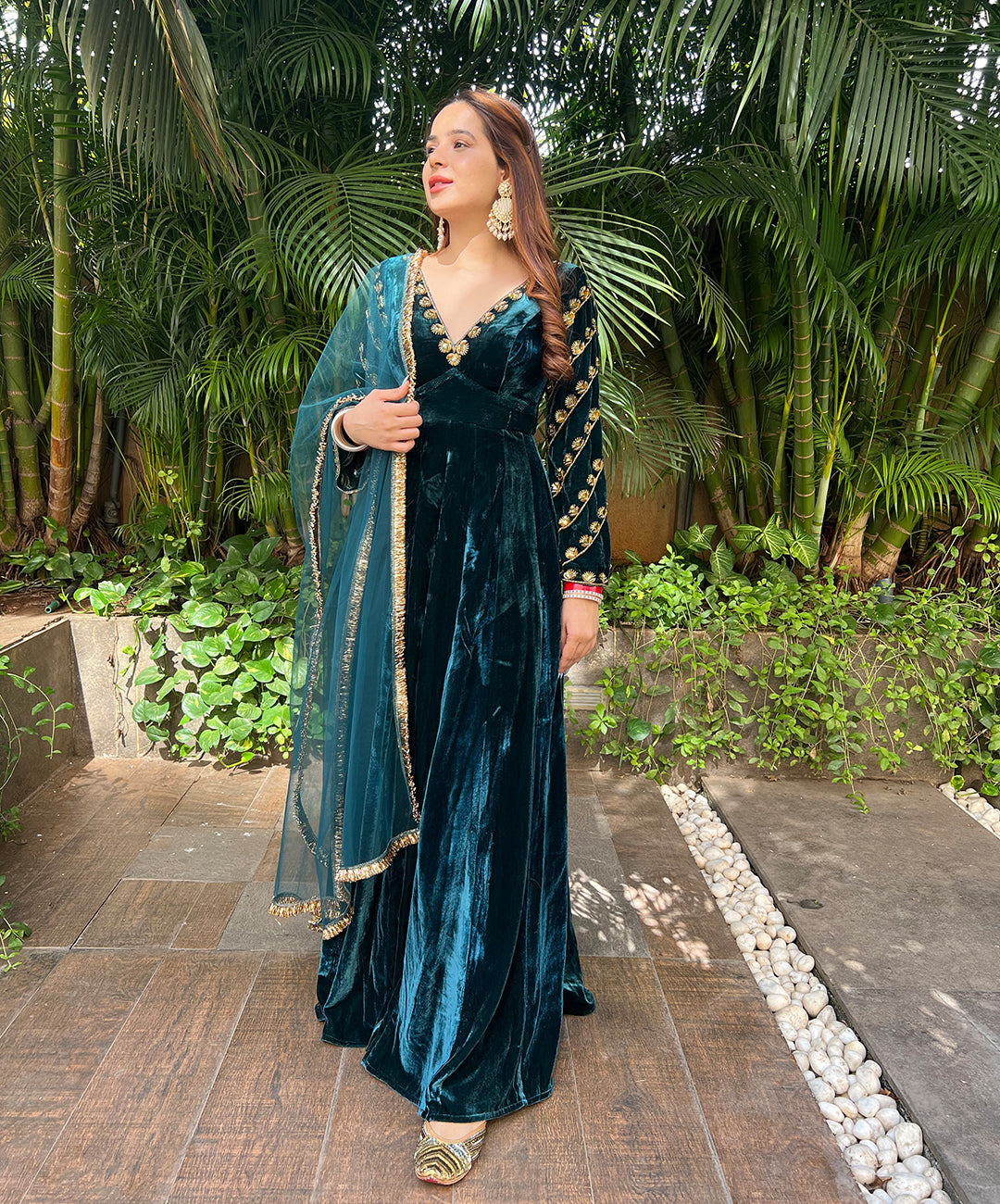 BLUE VELVET ANARKALI