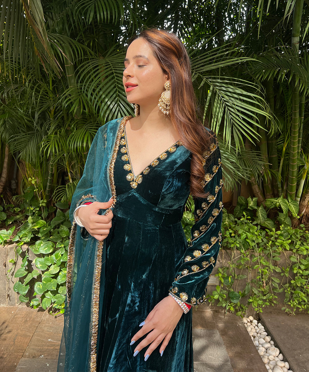 BLUE VELVET ANARKALI