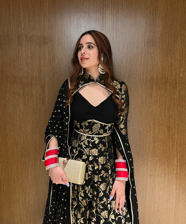 Amreen Black Anarkali