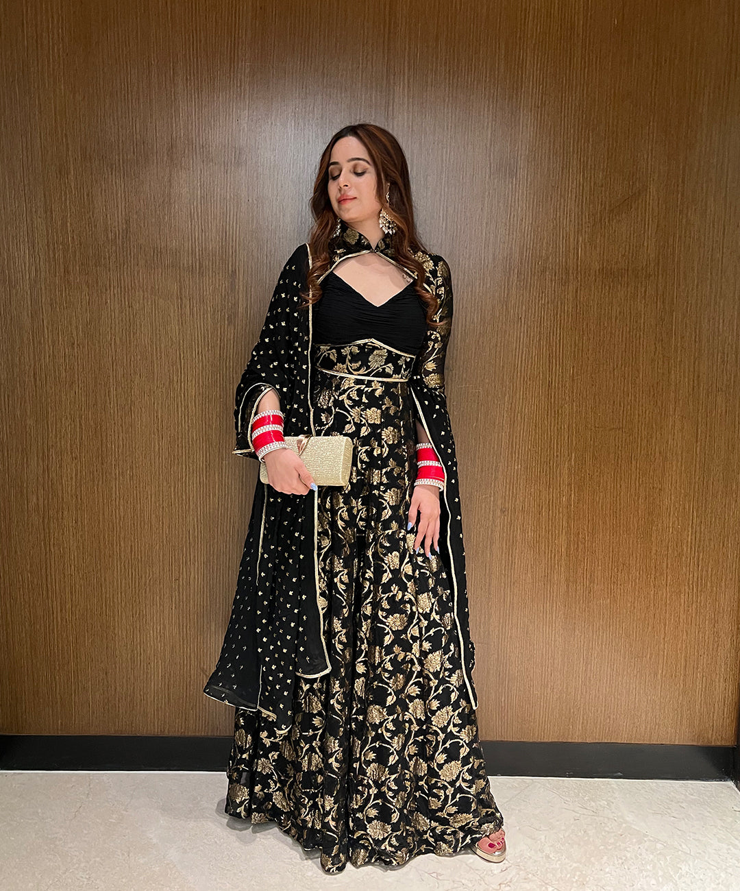 Amreen Black Anarkali