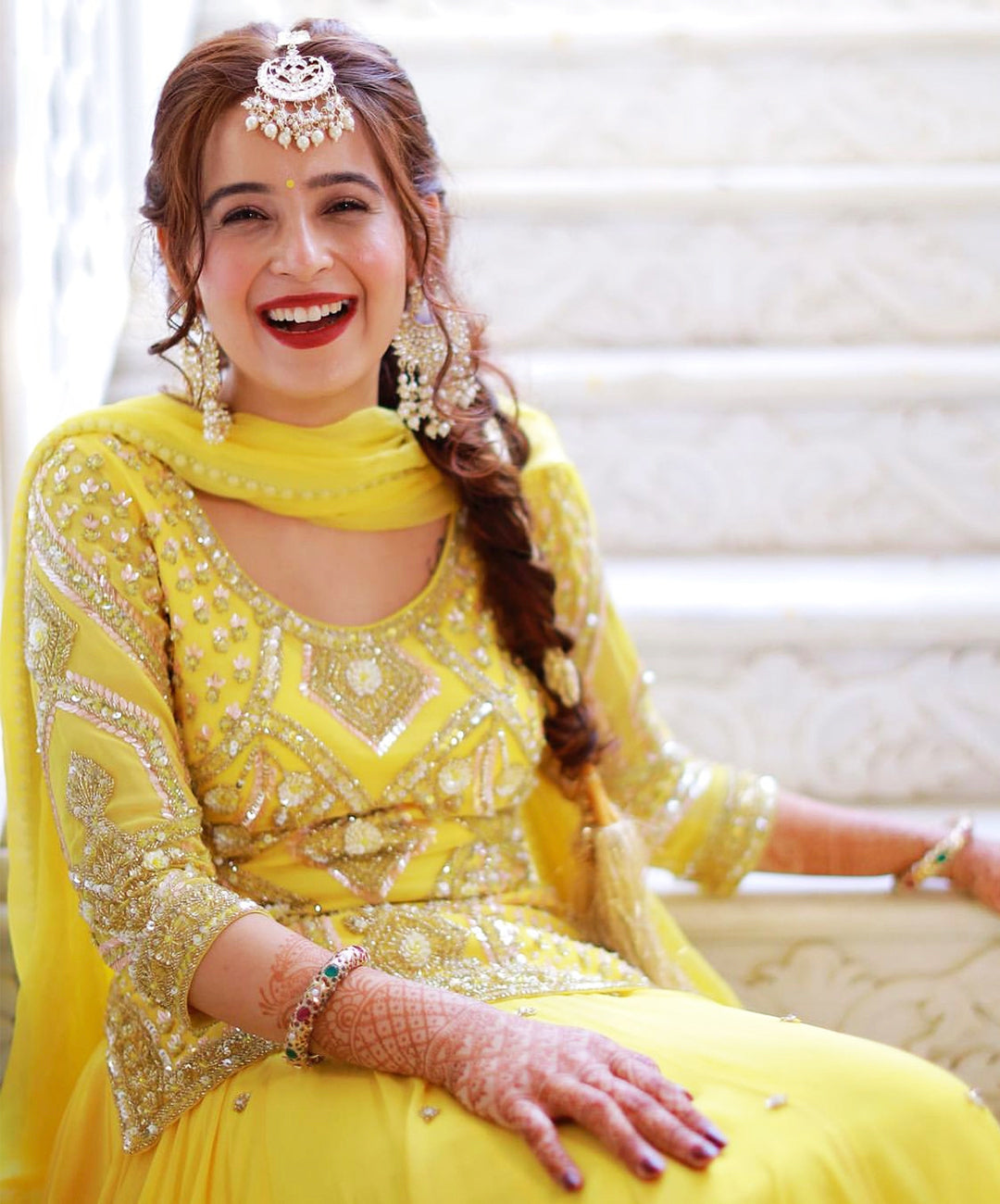 SAIRA YELLOW LEHENGA SET