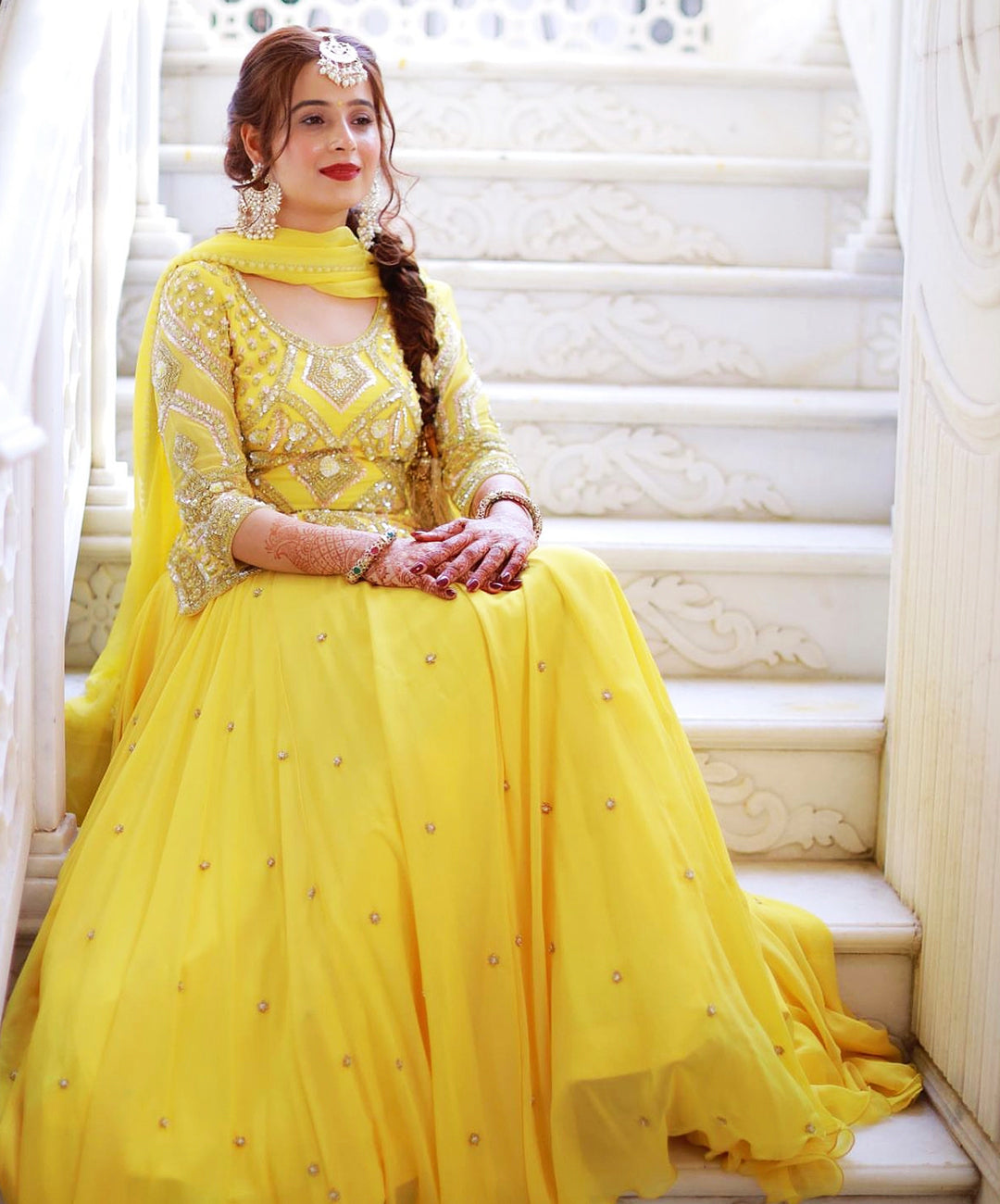 SAIRA YELLOW LEHENGA SET