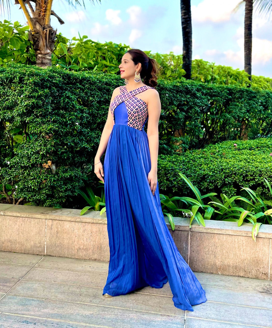 Blue ombre Ruched jumpsuit thebombbaewardrobe